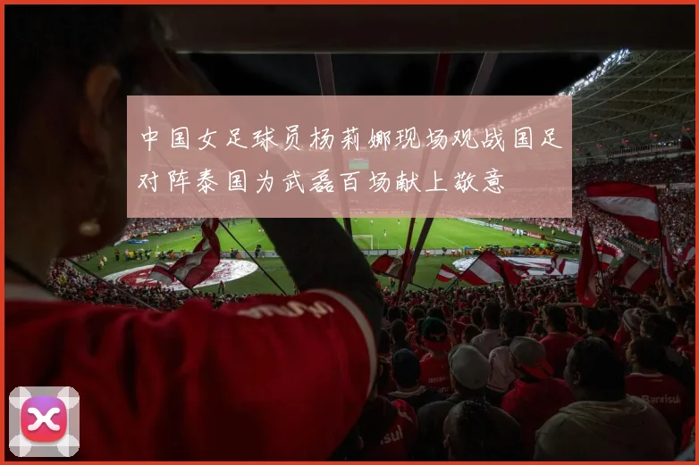 中国女足球员杨莉娜现场观战国足对阵泰国为武磊百场献上敬意